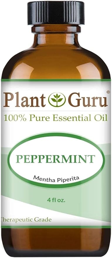Peppermint Essential Oil 4 oz 100% Pure Undiluted Therapeutic Grade Extract of Mentha Piperita, Great for Aromatherapy Diffuser, Skin Body and Hair