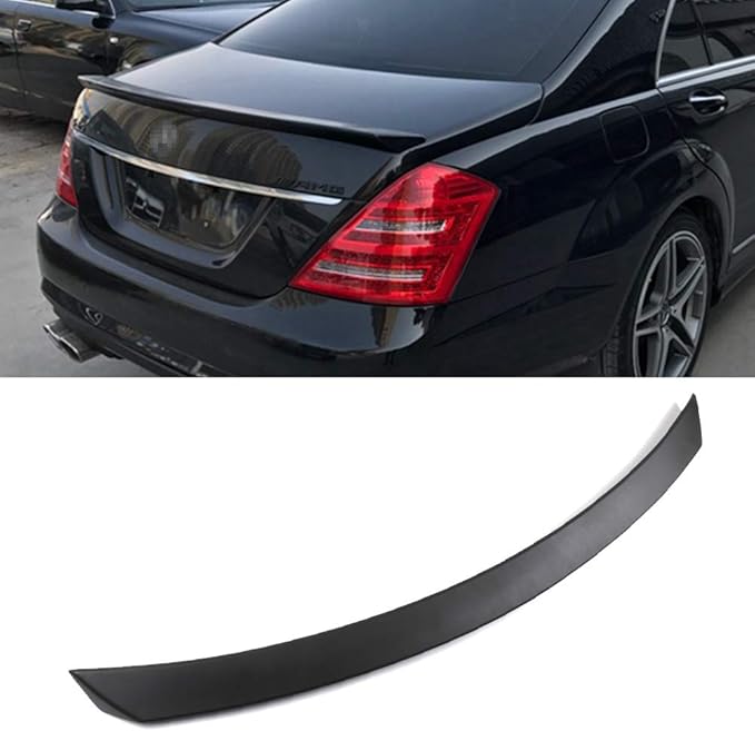 SCITOO 1PC Spoiler Wing 2007-2013 for Mercedes Benz W221 S550 S600 S65 S63 Accessories Matte Black Rear Trunk Spoiler Wing