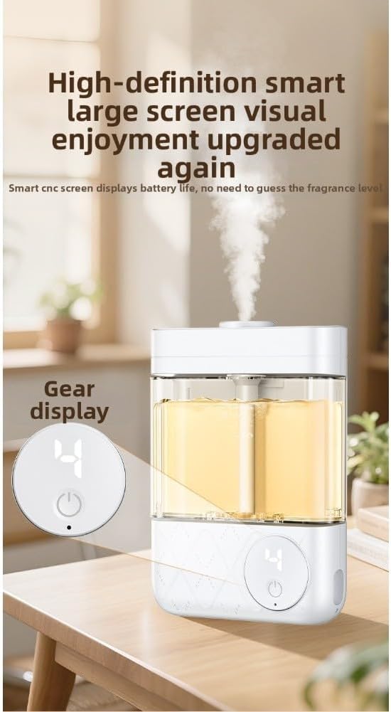 Cool Mist Humidifier with Top Fill and 360° Nozzle - Quiet Operation Aroma Diffuser White