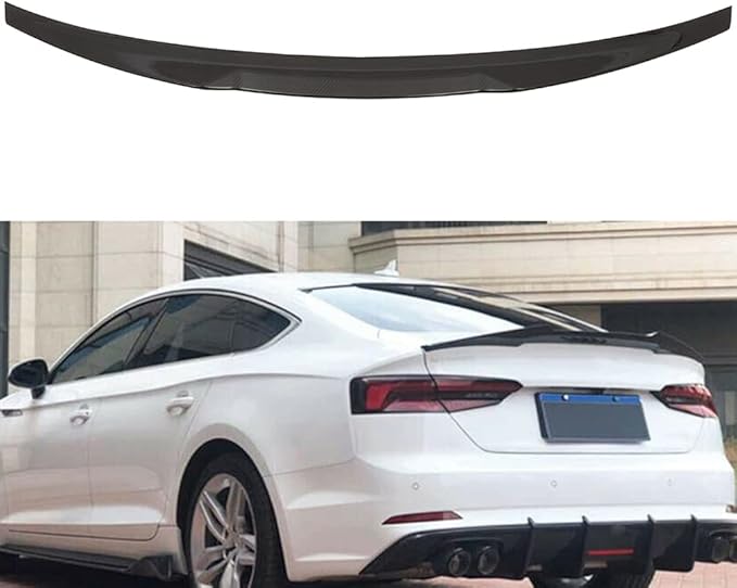 SCITOO Glossy Black Stickers Spoiler Wing Body Kit Compatible with 2017-2020 for Audi A5 S5 4-Door Rear Trunk Spoiler Wing Splitter Chin Exterior Diffuser
