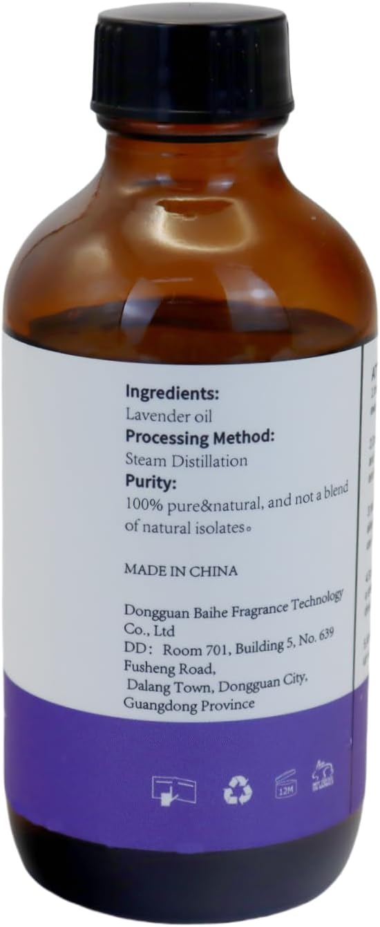 Lavender Essential Oil, 4Fl.Oz (118ML) 100% Pure&Natural Essential Oils Singles for Aromatherapy Diffusers, Humidifiers,DIY Candle and Soap Making, Gift,Plant Scent Chrstmas Gifts, Lavender