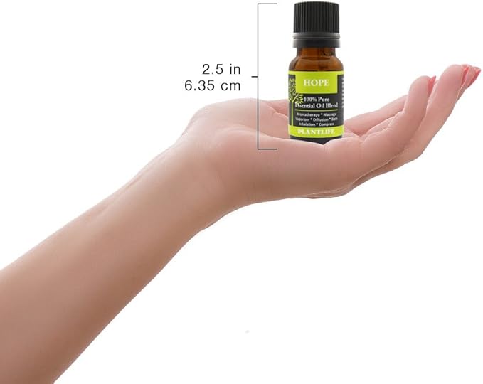 Plantlife Hope Aromatherapy Essential Oil Blend - Straight from The Plant 100% Pure Therapeutic Grade - No Additives or Fillers - Made in California 10 ml