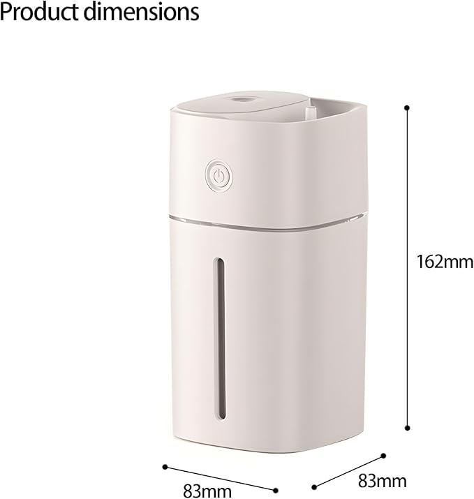 Portable Cordless Car Humidifier with Led Light and Usb C Rechargeable Design for Home Travel Use Portable Diffuser Rechargeable