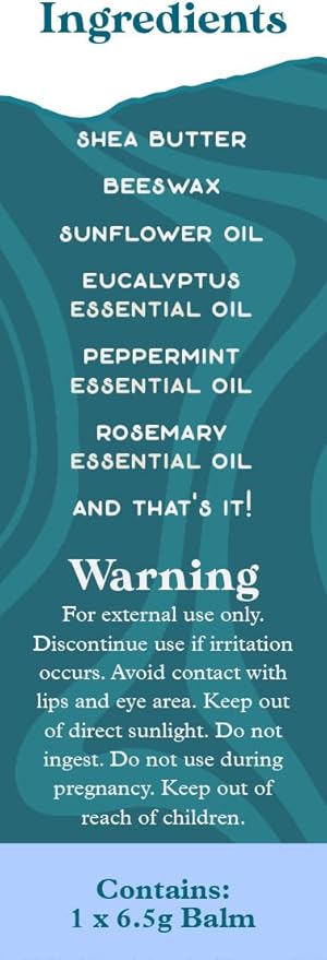 PURPLE CANYON Essential Oil Balm Stick | Energizing Breath Aromatherapy Balm | Body Balm Stick | Eucalyptus, Peppermint, Rosemary Essential Oils Blend Encourages Energy and Clarity | 6.5 Grams