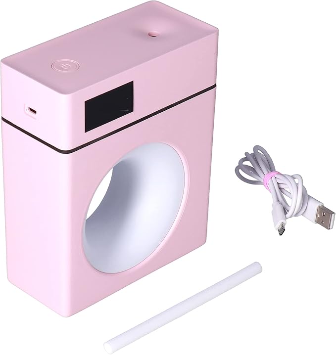 500ml Pink Car Aromatherapy Humidifier USB Powered Mist Diffuser for Home Office Bedroom Large Capacity Essential Oil Diffuser with Night Light Durable ABS Material