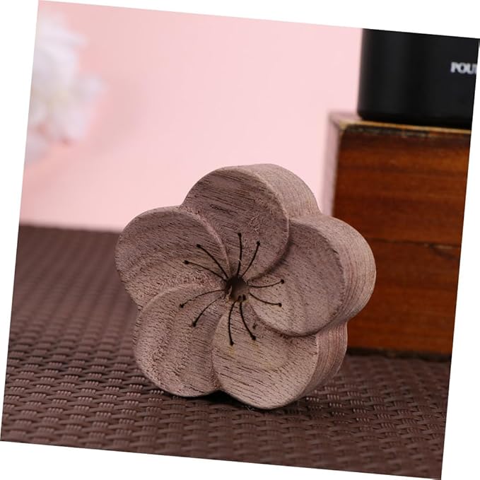 TEHAUX Aromatherapy Wood Diffuser for Essential Oils, Walnut Scented Diffused Wood with Plum Blossom Design, Home and Office Fragrance Enhancer for Relaxation and Sleep