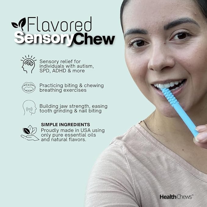 Smokeless Inhaler 3 Pack, Flex Chewable-Breather, Aromatherapy Breathing Tool with Refill Cores, Portable Fresh Air Diffuser for Habit Replacement, Wellness Quit Smoking (Berry - 3 Pack)