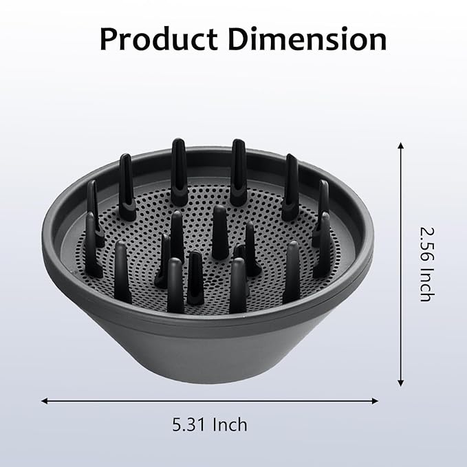 Diffusion Nozzle for Laifen Swift LF03 Series SE Series Hair Dryer, 360° Rotating Magnetic Diffuser Nozzle Fluffy Smooth Anti-fly Attachment