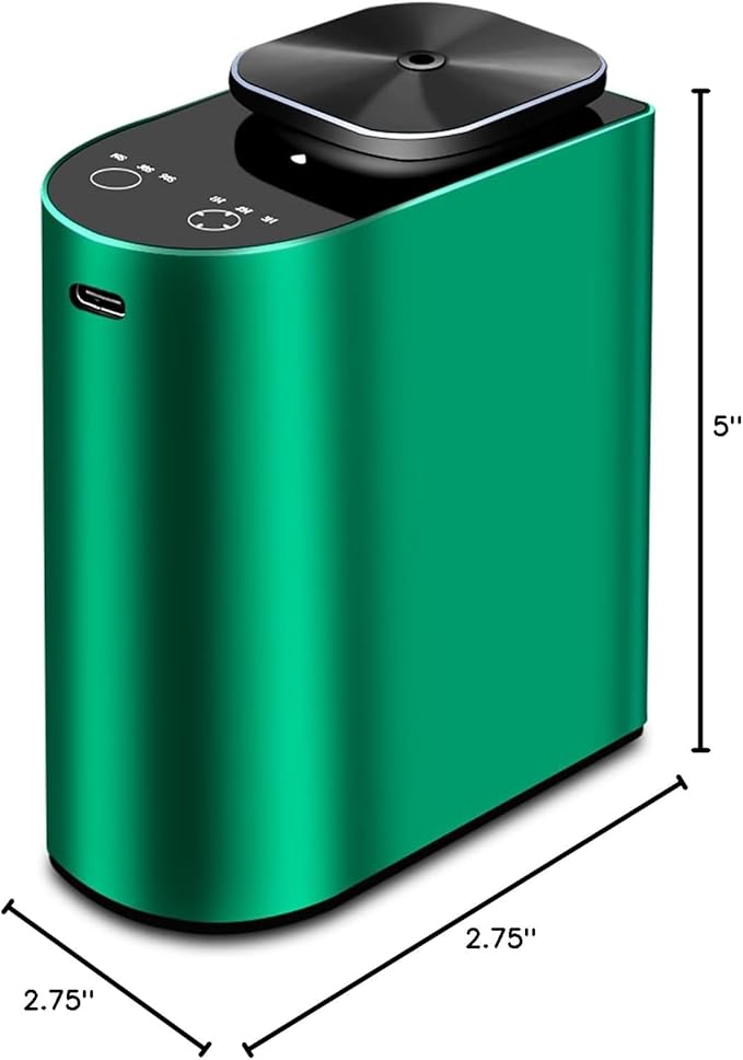 Waterless Essential Oil Diffuser,4000 mAh Large Battery, max 120ml Capacity, Suitable for Hotels, Large Rooms, Offices, bedrooms,Aluminum Alloy Desktop Scent Diffuser (Green)