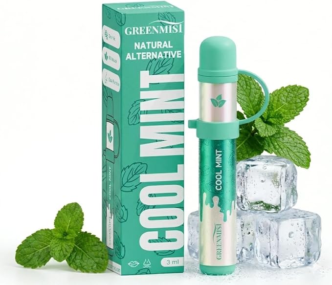 GREENMIST Dual-Mint Refreshment Stick - Energizing Peppermint & Spearmint Nasal Scent Wand - Instant Cooling & Focus Booster - Portable Botanical Diffuser for Fatigue Relief