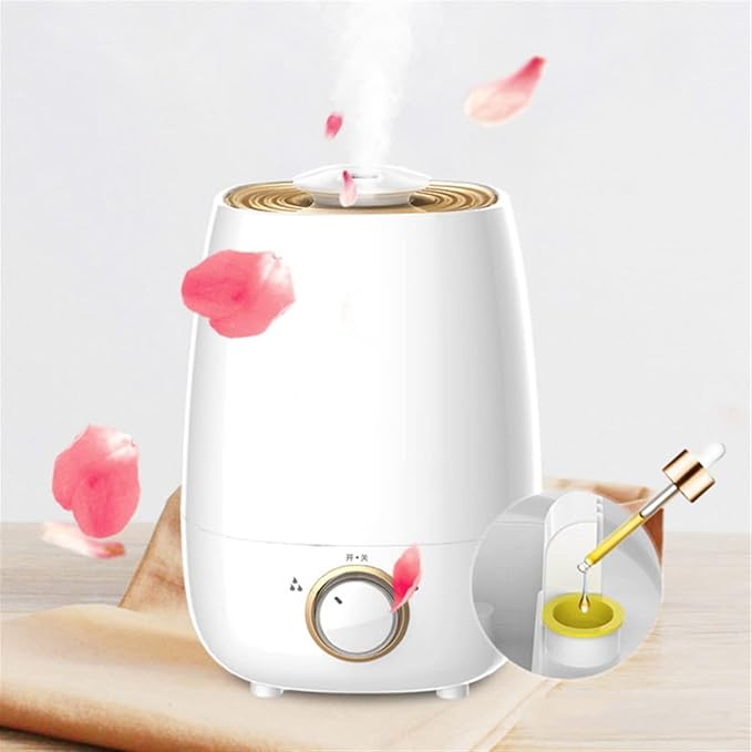 Household Bedroom Humidifier Mute Top Fill Oil Diffuser Humidifier - Adjustable -360° Rotation Nozzle, Auto-Shut Off, Knob Adjustment, 3.5L Mist Humidifier