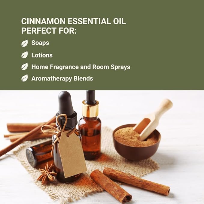 Cinnamon Essential Oil - Direct from Sri Lankan Essential Oils - 100% Pure - Natural Aceite de Canela for Aromatherapy & Wellness - Premium Grade (22lbs)