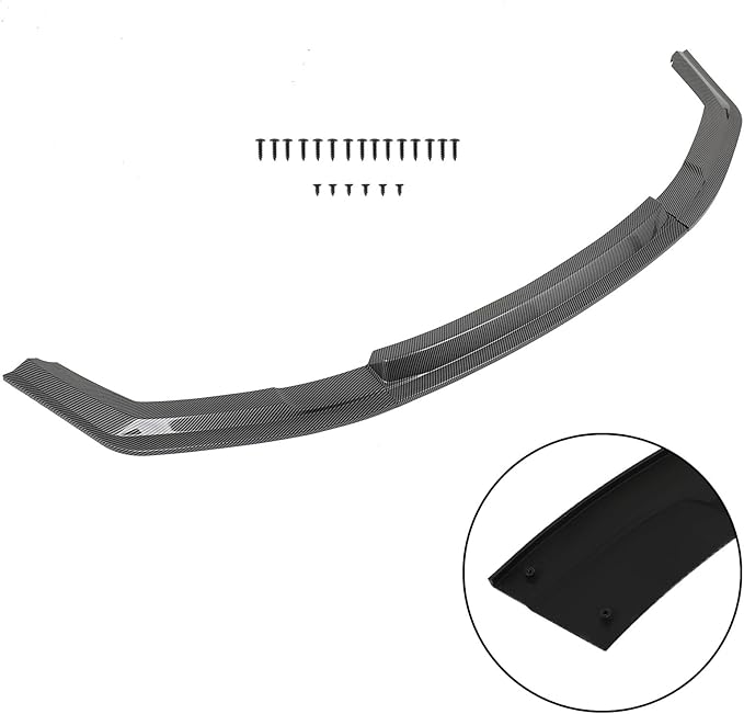 SCITOO Plastic Front Lip Spoiler fits for 2016-2020 for BMW for M2 F87 Glossy Carbon Look Front Bumper Lip