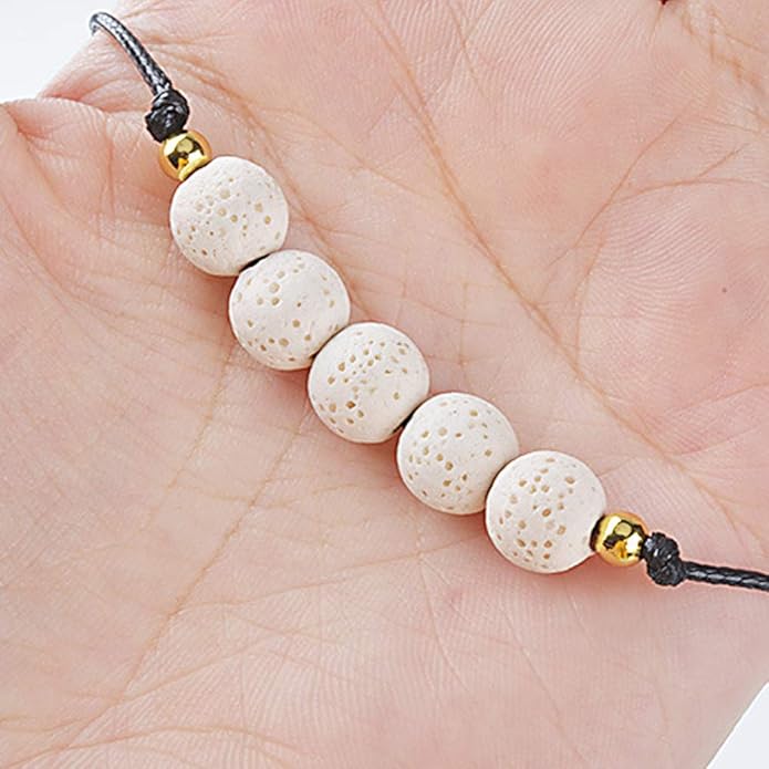 Topwon Relax Lava Beads Bracelet Essential Oil Diffuser Gift for Gril Women Kids - Meditation,Healing,Aromatherapy,Stress-Relief