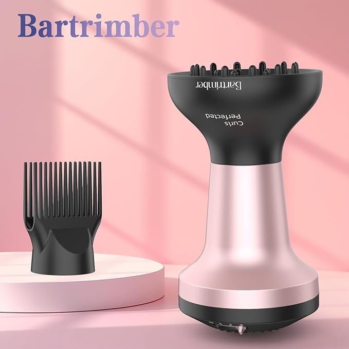 2 in 1 Hair Diffuser for Curly Hair with Ionic Technology, XL 1875W Hair Dryer with Diffuser & Comb Nozzle Attachment, 3×Faster, Enhances Curl Waves, Reduce Frizz, Gifts for Women Her