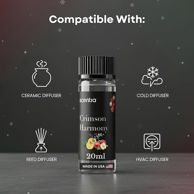 Scentia Cozy Pine Gingerbread Fragrance Oil Collection – Long Lasting Aromatherapy Diffuser Oil for Candles, Home & DIY Bakery Scents 3x20ml Discovery Set – (Perfect for Winter & Holiday)