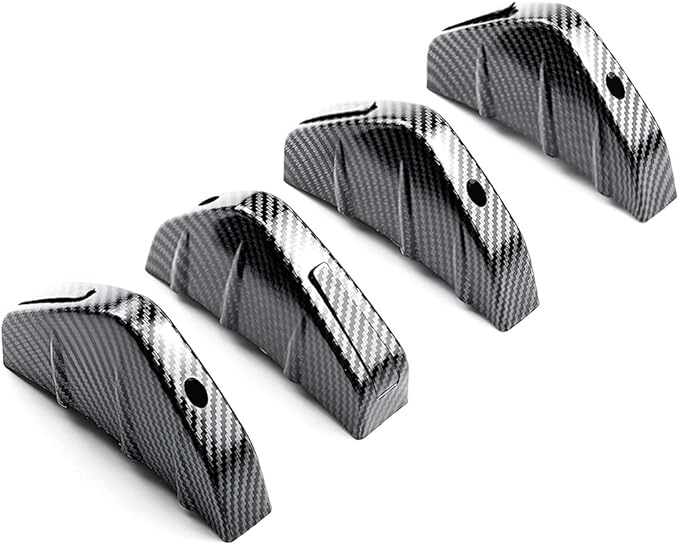 4pcs Car Rear Lower Bumper Wing Lip Diffuser, Anti-Crash Accessories Spoiler Shark Fin Protector, Rear Bumper Splitter Lip Wing with Screw, Universal Auto Decoration for Car SUV Truck