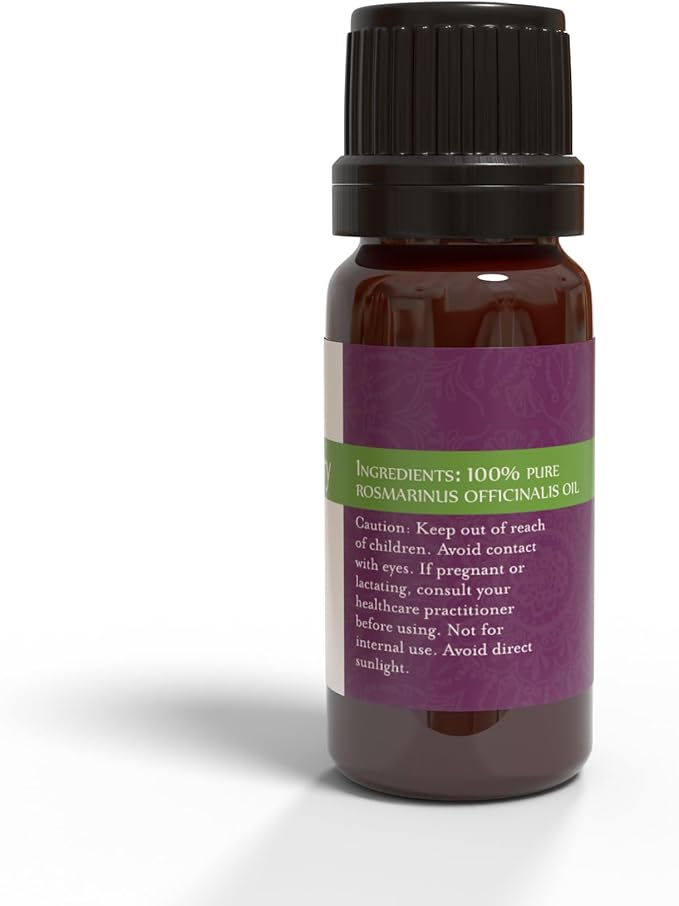 ArOmis Organic Rosemary Essential Oil - 100% Pure Therapeutic Grade - Undiluted, Premium Oil - 150 Micron Filtered, Perfect for Aromatherapy Diffusers (10ml / 0.34 fl oz)