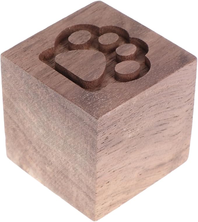 Hemobllo Wood Essential Oil Diffuser Aromatherapy Log for Sleep and Relaxation Portable Square Cat Claw Walnut Design Eco-Friendly Aroma Diffuser for Office Home Yoga Meditation