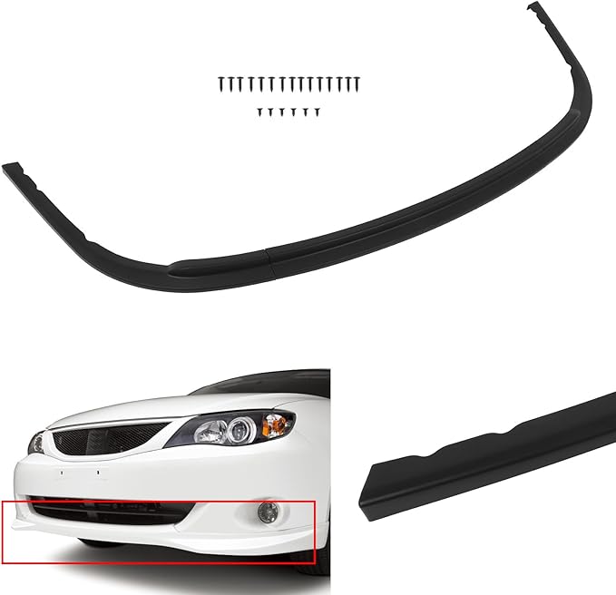 SCITOO Matte Black Front Bumper Lip CS-Style Fits for 2008-2010 for Subaru Impreza WRX PP Front Lip Spoiler