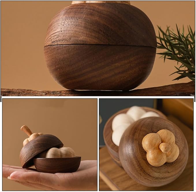 Mipcase Wooden Aromatherapy Diffuser Stand for Essential Oils Black Walnut Solid Wood Aroma Diffuser for Home Indoor Fragrance for Office and Living Room