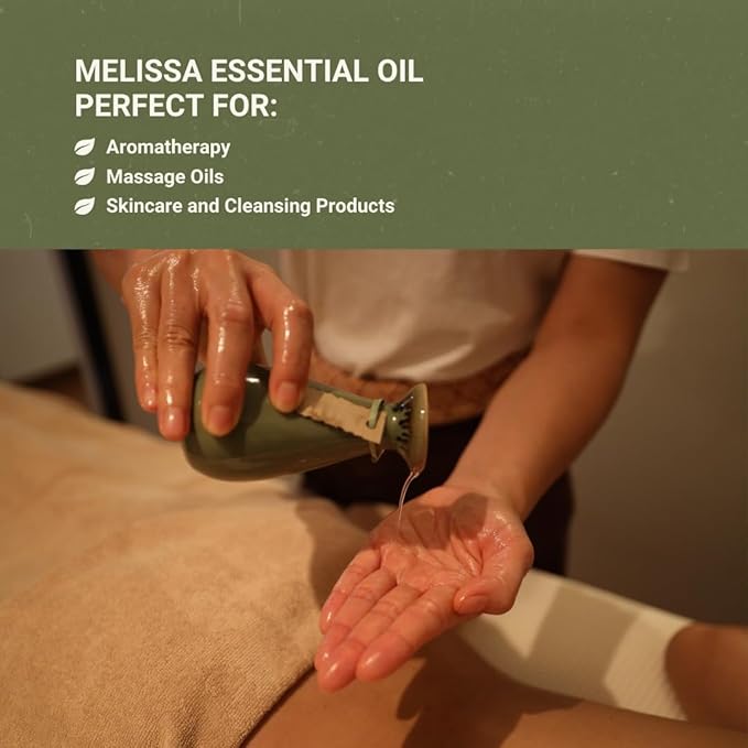 Melissa Essential Oil - Direct from Bulgarian Essential Oils in Bulgaria - Pure Essential Oil for Diffusers and Aromatherapy | 100% Pure Therapeutic Grade (2LBS)