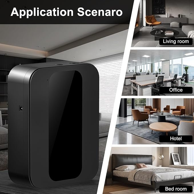 Hotel Scent Diffuser Kit, Includes 2 Premium Oils, House Scent Machine, 500ml Large Capacity Aromatherapy Machine, Cover 3500 Sq.Ft, Waterless Essential Oil Diffusers for Home Large Room, Office-Black