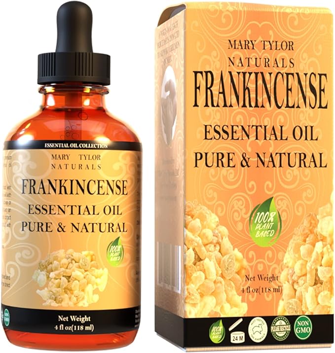 Frankincense Essential Oil (4 oz), Premium Therapeutic Grade, 100% Pure and Natural, Perfect for Aromatherapy, Diffuser, DIY by Mary Tylor Naturals
