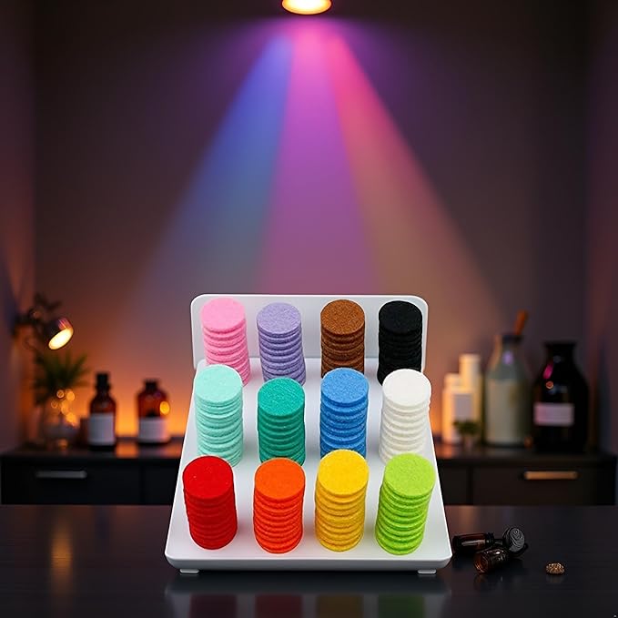 120 Pcs Colour Essential Oil Diffuser Locket Necklace Refill Pads/Aromatherapy Diffuser Necklace Replacement Pads/Thickened/Washable/Highly Absorbent for Aroma Diffuser Pendant Aromatherapy Diffusers