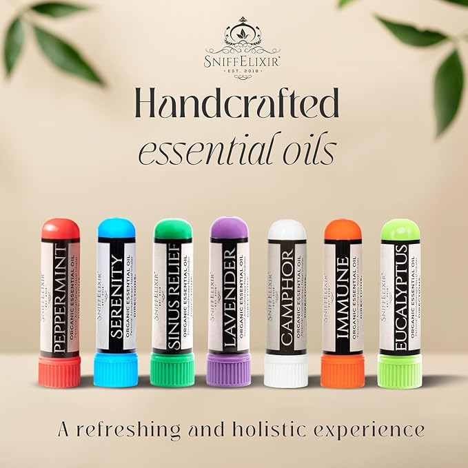 Lavender Essential Oil Aromatherapy Nasal Stick Vapor Inhaler for Sleep Aid, Meditation, Relaxation - USA Made with Organic Essential Oils, Natural Mood Support