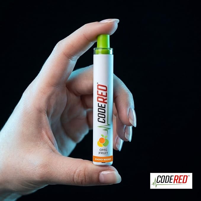 Code Red V-Aid OMG Fruit Herbal Stick - Portable Herbal Stick with Ginseng, Guarana, Ginkgo Biloba and Essential_Oil - Companion for Daily Routines (1 Count)