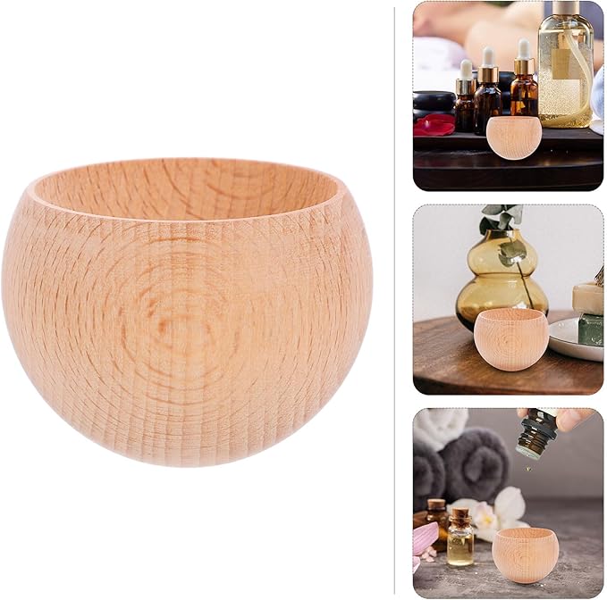 VILLCASE Wooden Essential Oil Diffuser Ball Small Beechwood Aromatherapy Perfume Diffuser for Home Office Car Fragrance