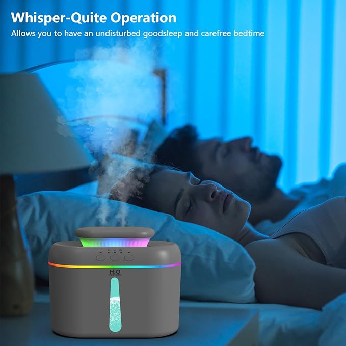 2L humidifiers for bedroom humidifier Home Ultra-Quiet 28 dB Quiet Supersized Cool Mist Air Humidifier for Baby Nursery,Dual Nozzie,Easy to Clean & Fill, 7 Color NightLight
