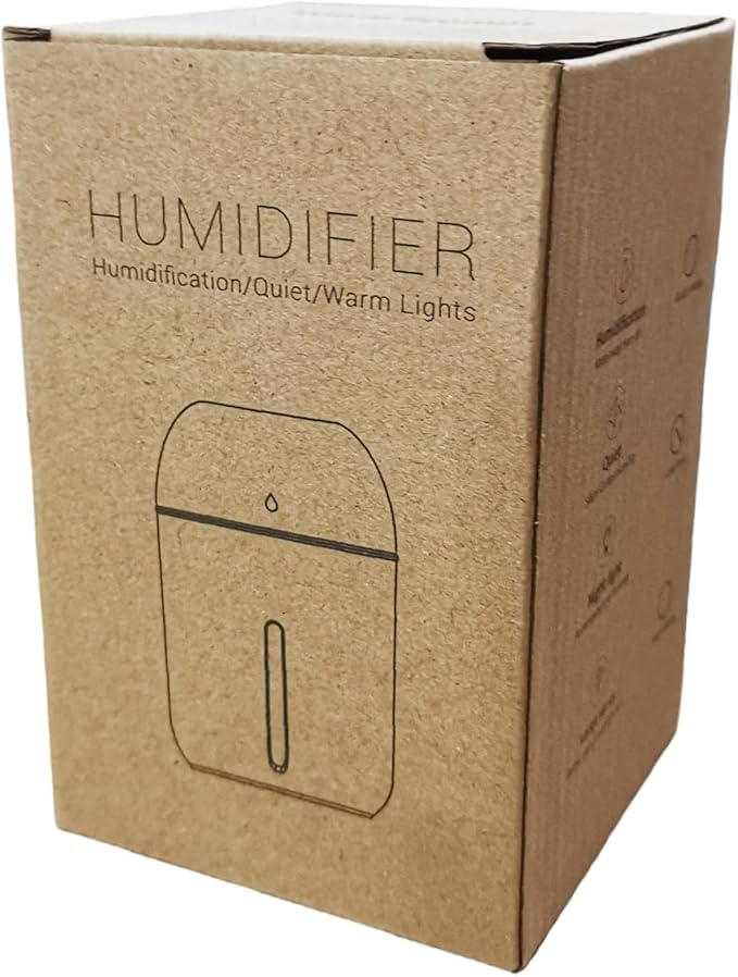 Mini USB Humidifier - Large Capacity, Ultra-Quiet 20dB, 2 Modes (Continuous/Intermittent) with Anti-Dry Burn & Night Light, Nano Mist for Room/Car/Office Desk (<10㎡) (Sky Blue, 330ml)