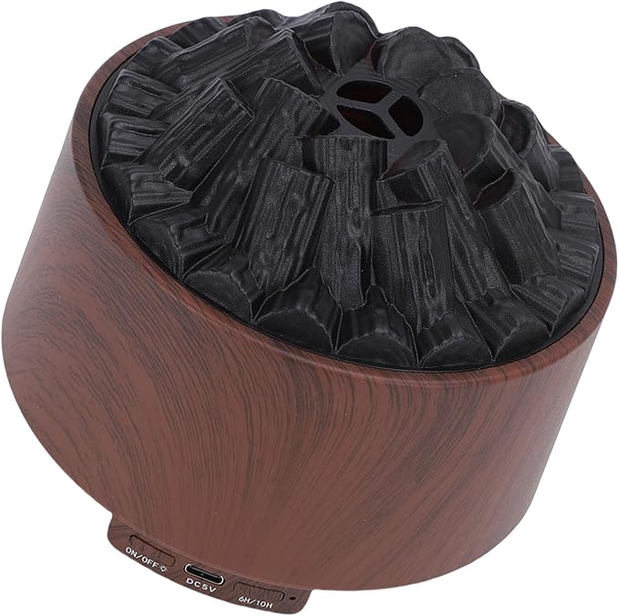Zerodis Diffusers for Essential Oils Diffusers Powered Mini Humidifier with Mystical/Fantasy Effect Dual Mist Modes and Super Quiet Operation Under 35dB for Home Bedroom Office (Dark Wood Grain)