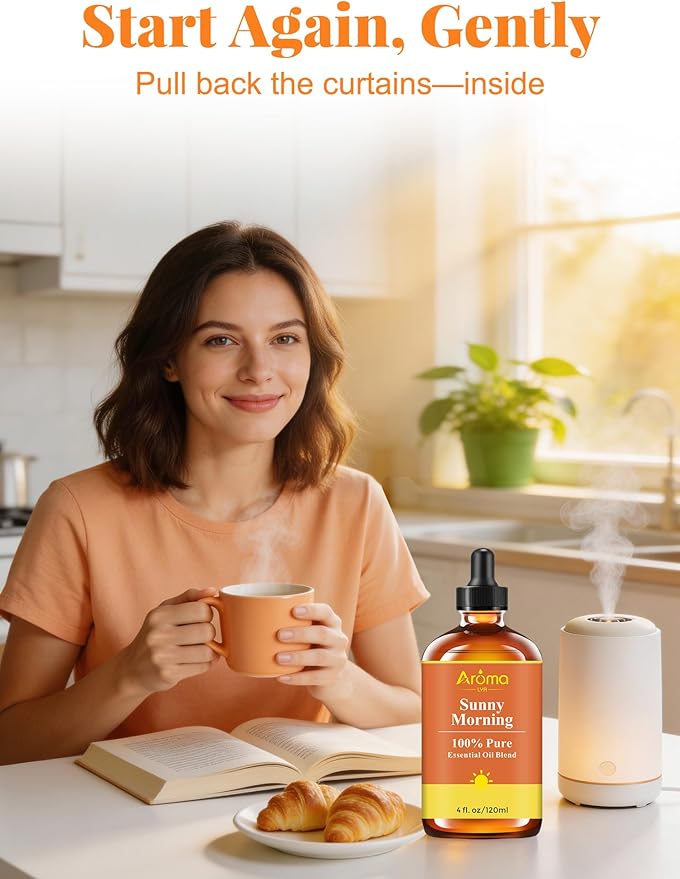 Sunny Morning — A 100% Pure Essential Oil Blend Citrus-Bright Blend that Makes Your Space Feel Like You Just Opened the Curtains, Essential Oils for Diffusers for Home