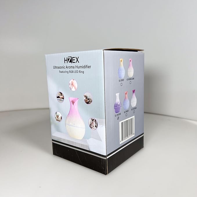 HZEX Spiral Essential Oil Diffuser with 7 Color Changing Lights and 5V USB Cable for Home Office, 130ml Mist Humidifier Silent Aroma Diffusers, Variant Colors (Fuchsia)
