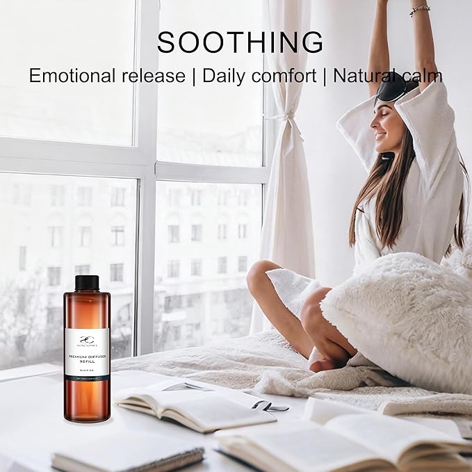 Diffuser Oil Luxury Essential Oils for Diffuser Refill & Air Freshener,Long-Lasting Natural Home Fragrance and Hotel Scent for Diffusers - 8.45 Fl.oz(250ml), Black ICE