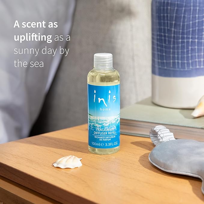 Inis the Energy of the Sea Reed Diffuser Oil Refill - Ocean Fresh Fragrance for Home - 3.3 Fluid Ounce