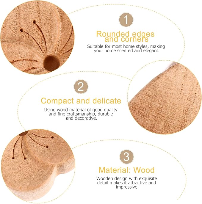 TOYANDONA Wooden Essential Oil Diffuser Cherry Blossom Scent Passive Aromatherapy Diffuser Home Fragrance Ornament for Living Room and Office Use Random Color