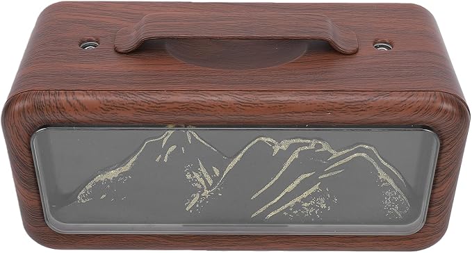600ml Essential Oil Diffuser, Dual Spray Mountain Aromatherapy Diffuser Cool Mist Humidifier with Light, Essential Oil Scent for Home Bedroom (Light Wood Grain)