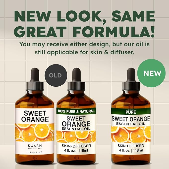 100% Pure Orange Oil - 4 Fl Oz Orange Essential Oil for Hair, Skin, Diffuser, Aromatherapy & DIY Soap Making Scent
