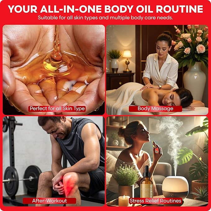 Brookstone Rose Multi-Use Essential Oil - Soothing Aromatherapy & Skincare Oil - Floral Rose Scent