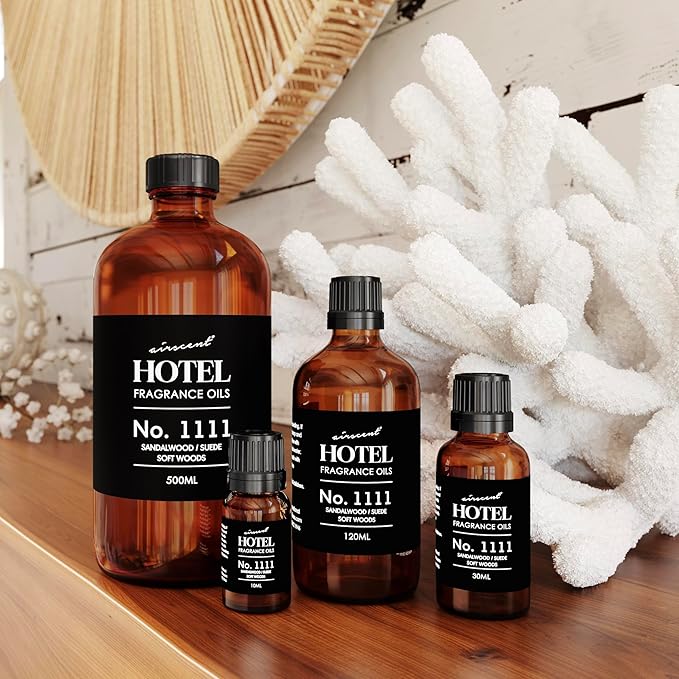 AirScent My Way Diffuser Oil No. 1111 Inspired by the 1 Hotel Miami Scent - Sandalwood Suede Soft Woods - Fragrance Oil for Ultrasonic and Waterless Diffusers and Crafting - 30 mL, 1 fl oz Bottle