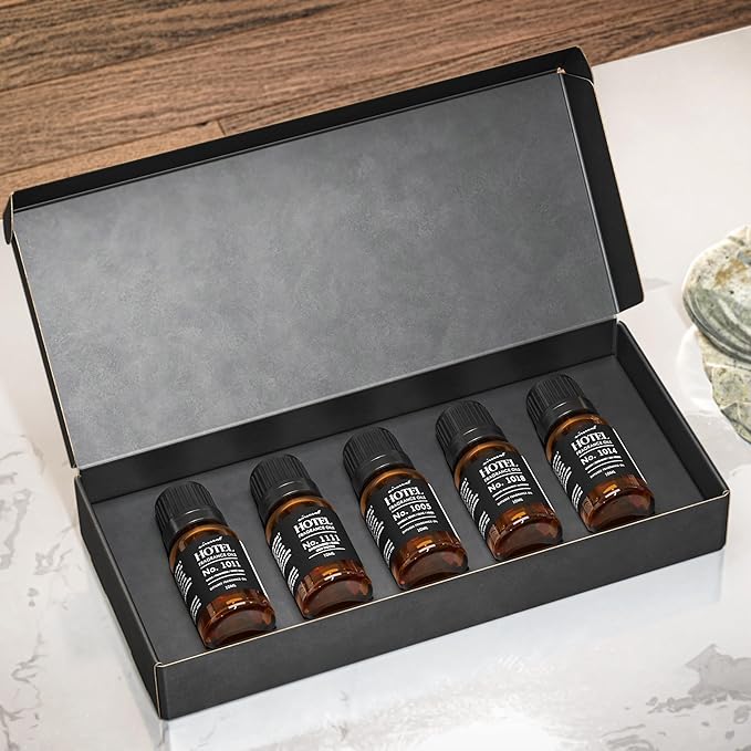 AirScent Hotel Diffuser Oil Gift Set - Seaside Hotel Scents - 10 mL, 0.34 fl oz Fragrance Oil for Aromatherapy Diffusers - Scents Inspired by My Way 1 Hotel and Other 5-Star Hotel Seaside Blends