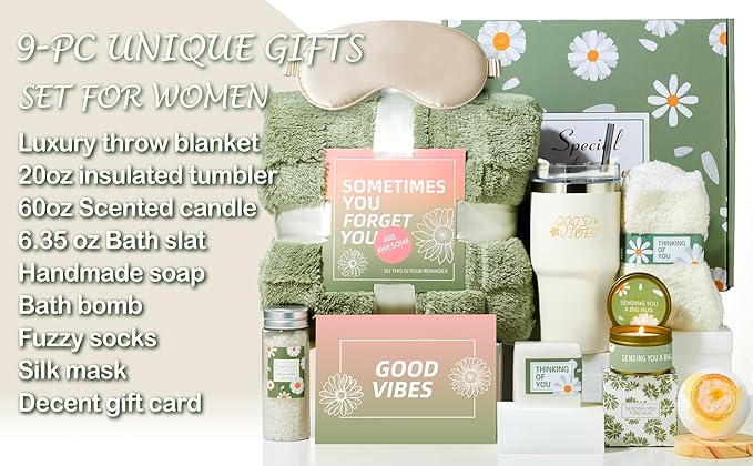 Self Care Gifts for Women:Spa Baskets · Get Well Soon , Birthday Gifts for Women Care Package · Relaxation Gift Sets for Women · Relaxing or Thinking of You for Her