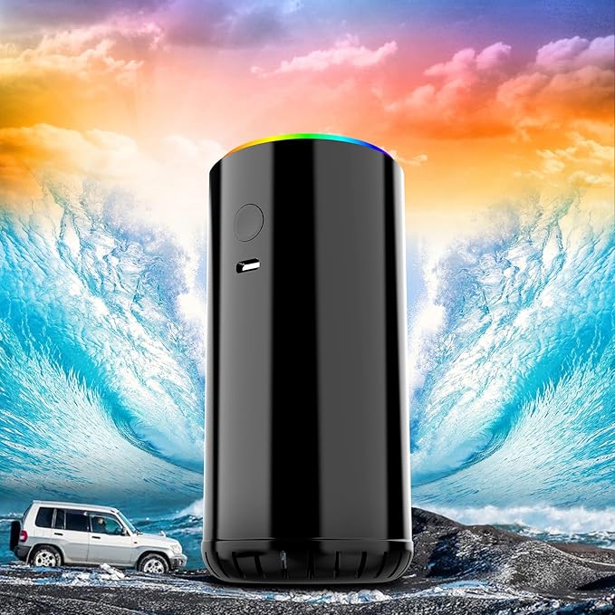 Smart Car Air Fresheners, Car Diffuser Air Freshener Long Lasting with 100 ML (3.5oz) Essential Oil, Aromatizante Para Carro with Five Modes, RGB Music Syncing Light, Auto On/Off, Vanilla Cream