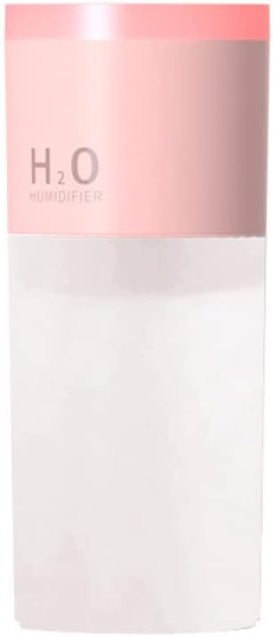 humidifier 500ML New Air Humidifier Chargeable Creative Fog Ring Large-Capacity air Diffuser Large Fog Volume Atomizer with Night Light White (Color : Pink)