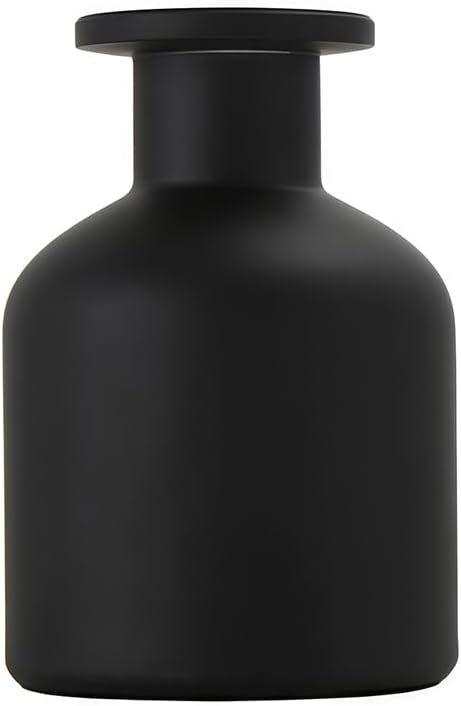 ericotry 1PCS 150ml/5oz Glass Diffuser Bottle Jars Pot Empty Refillable Exquisite Essential Oils Container for DIY Reed Diffuser Sticks Sets Crafts Decor Essential Oil Diffuser (Black)