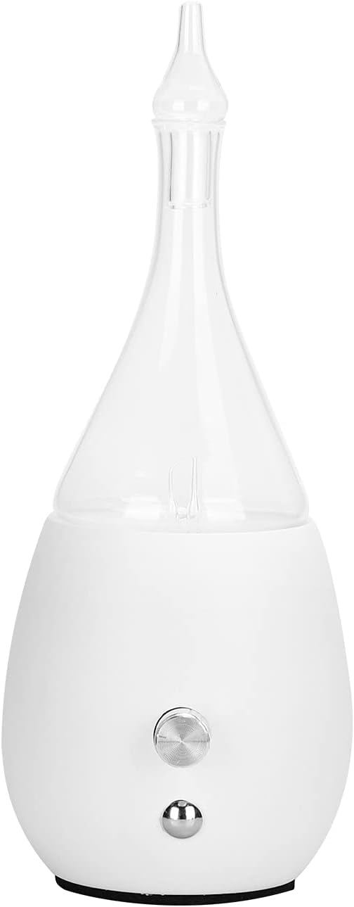 Lychee Essential Oil Diffuser Humidifiers, Quiet Diffuser, Small Aromatherapy Diffuser,7 Colors Light Adjustable with Wood Grain Base for Home Bedroom Office Yoga Nice Gift (White)